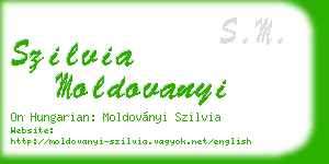szilvia moldovanyi business card