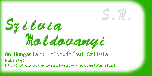 szilvia moldovanyi business card